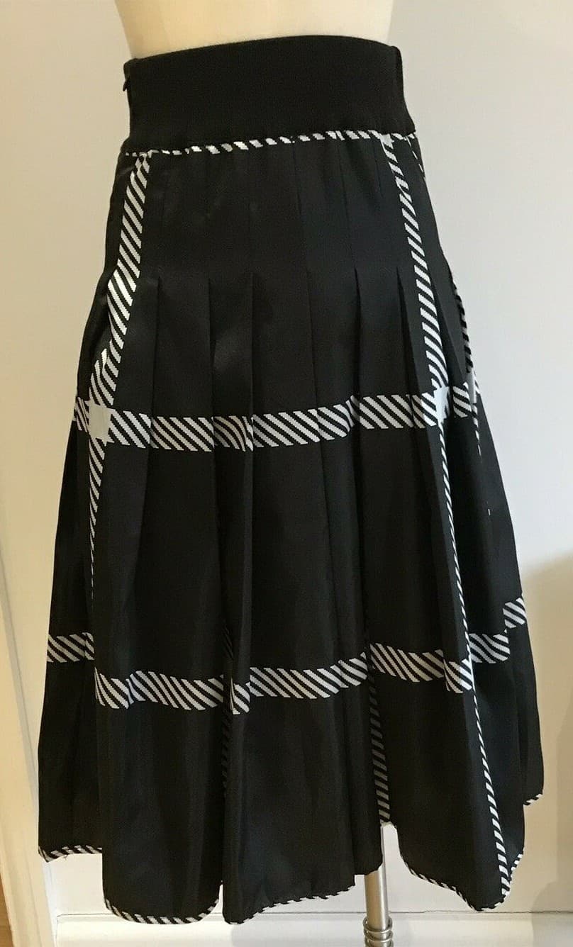 Rebel Collection Black Checked Vintage Style Skirt, Size UK 10, BNWT