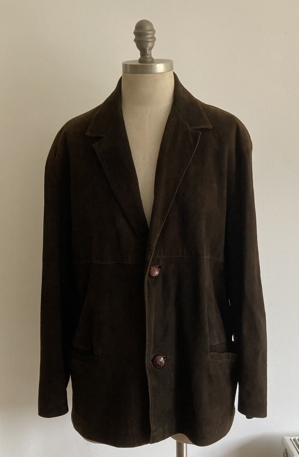 Vintage Jacket Brown Suede Modfather Northern Soul, 24" pit to pit approx.