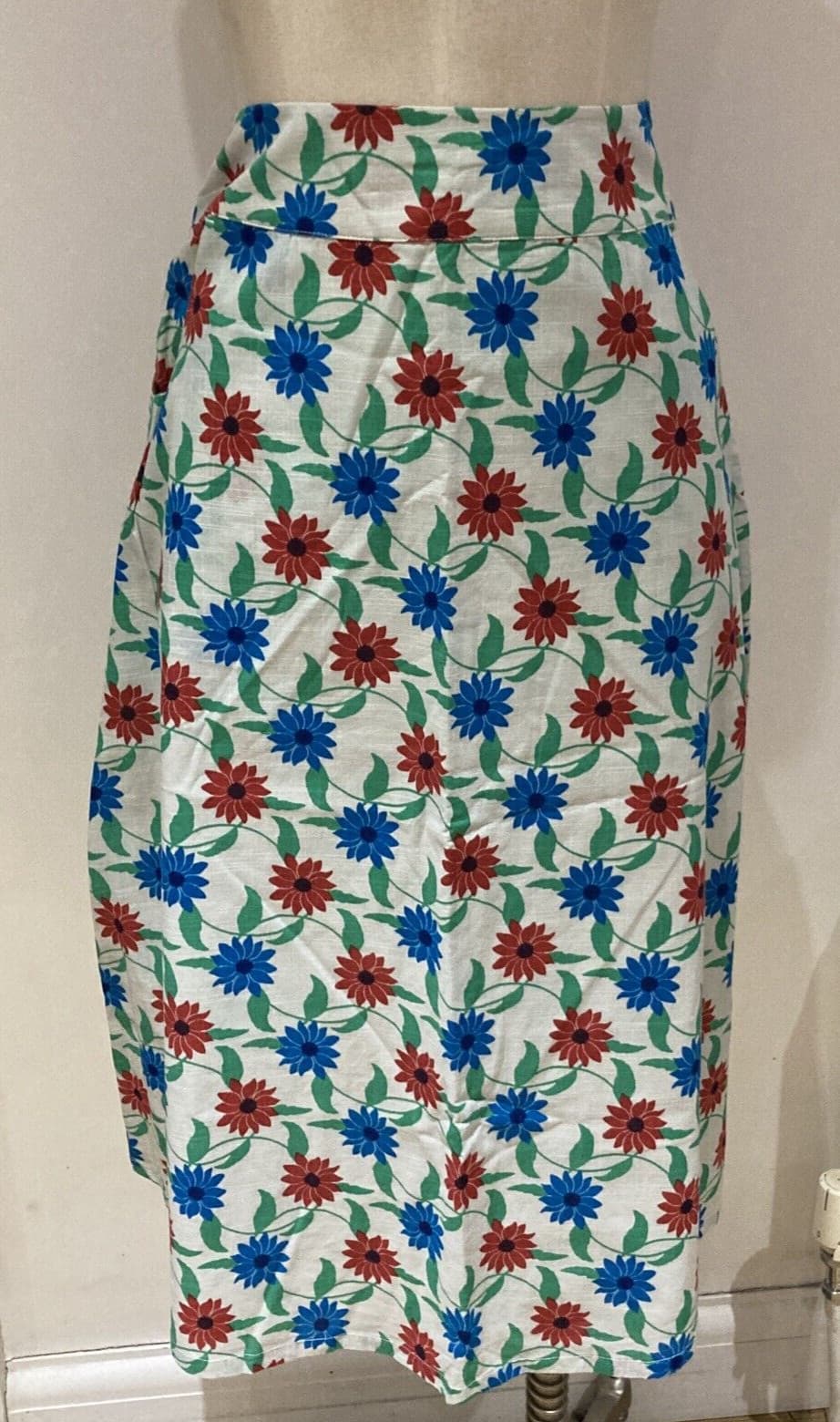Seasalt Sophie Chadwick Unique Floral Print Cotton Skirt, Size 10 UK, BNWT