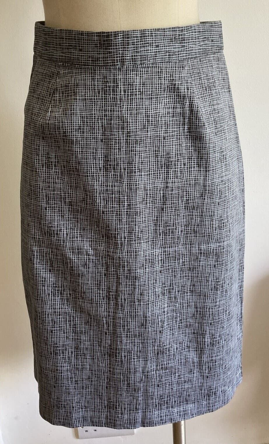 Seasalt "Lawhippet"  Grey Checked Skirt, Size 10 UK, New