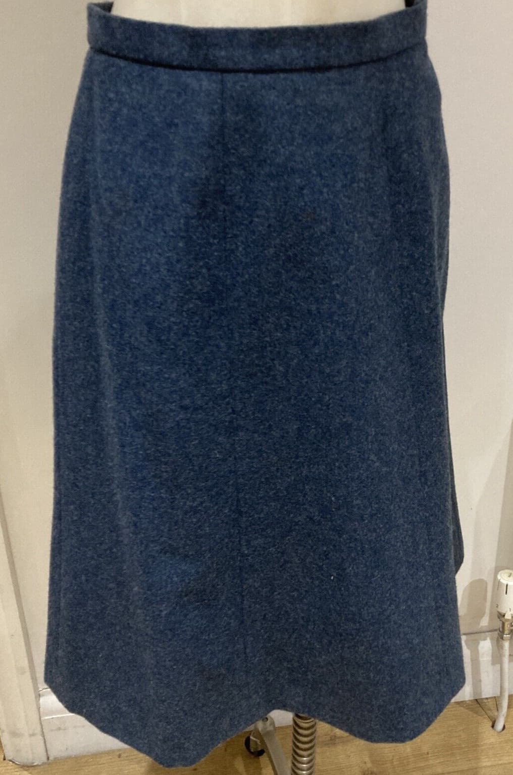 Country Casuals Wool Blend Vintage Blue Skirt,  Size 14 UK