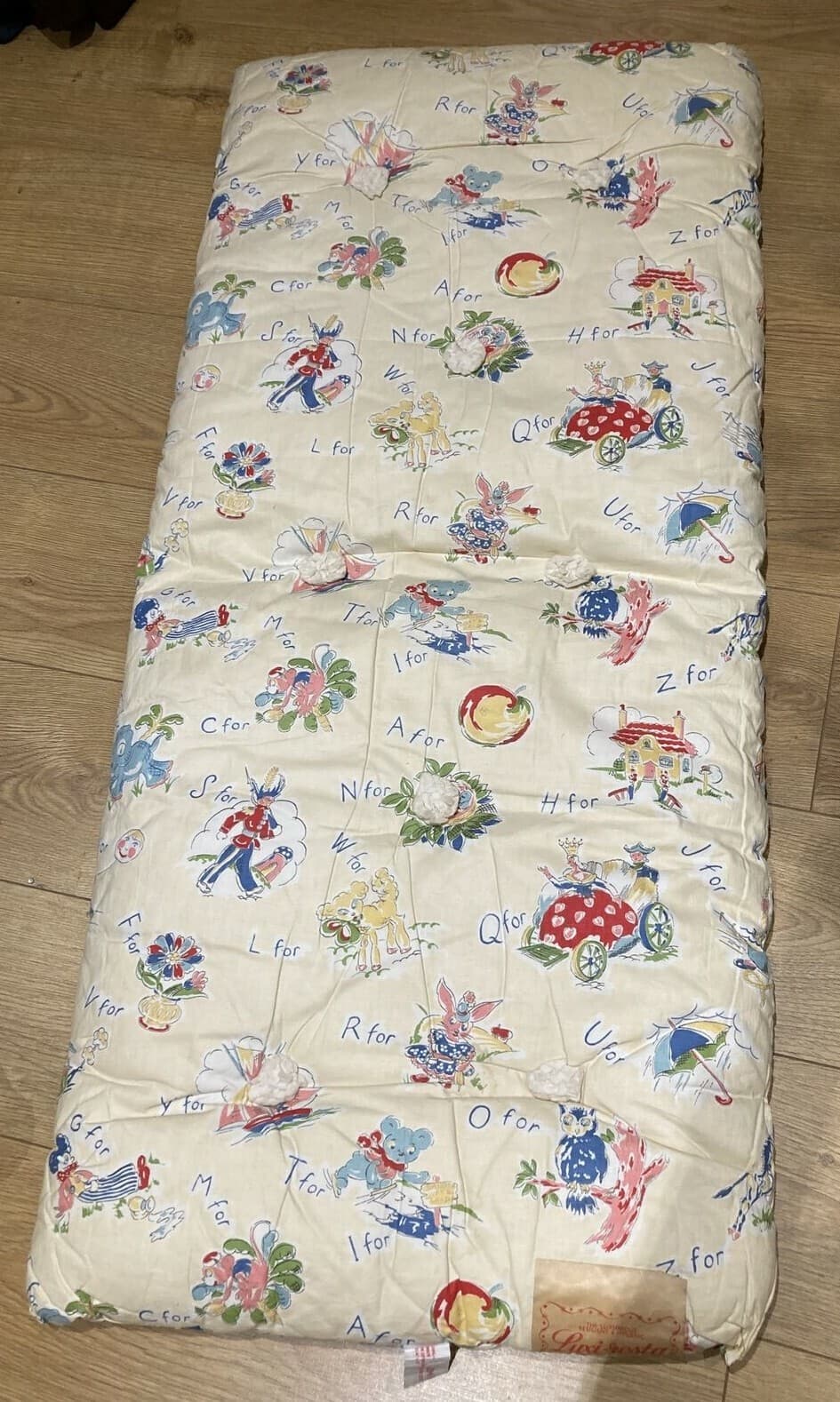 Vintage Character Print Mattress Circa 1950s, VGC