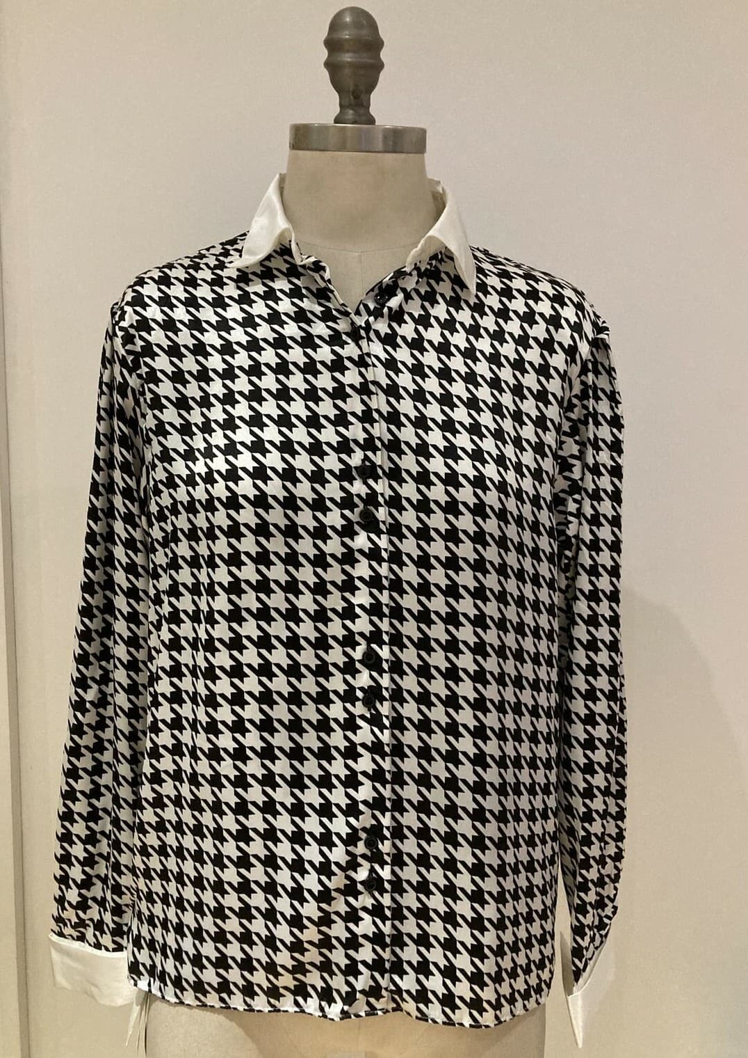 Vintage1980s Black/White M & S Blouse/Shirt, Size 34" Bust, BNWT £19.99 RRP