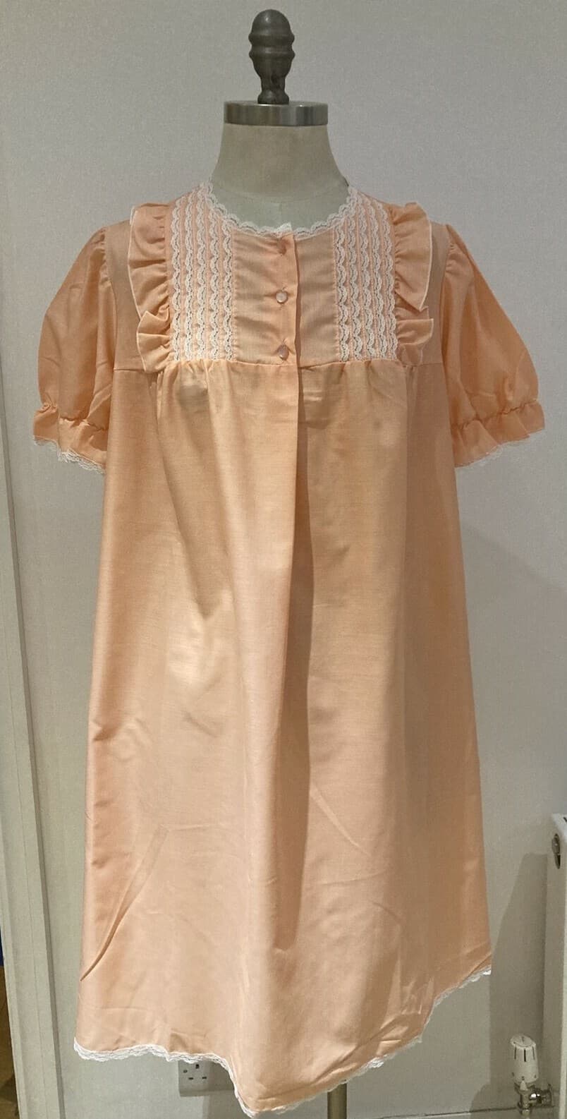 1970s Vintage Apricot Marks & Spencer Nightdress, Size 36" Bust