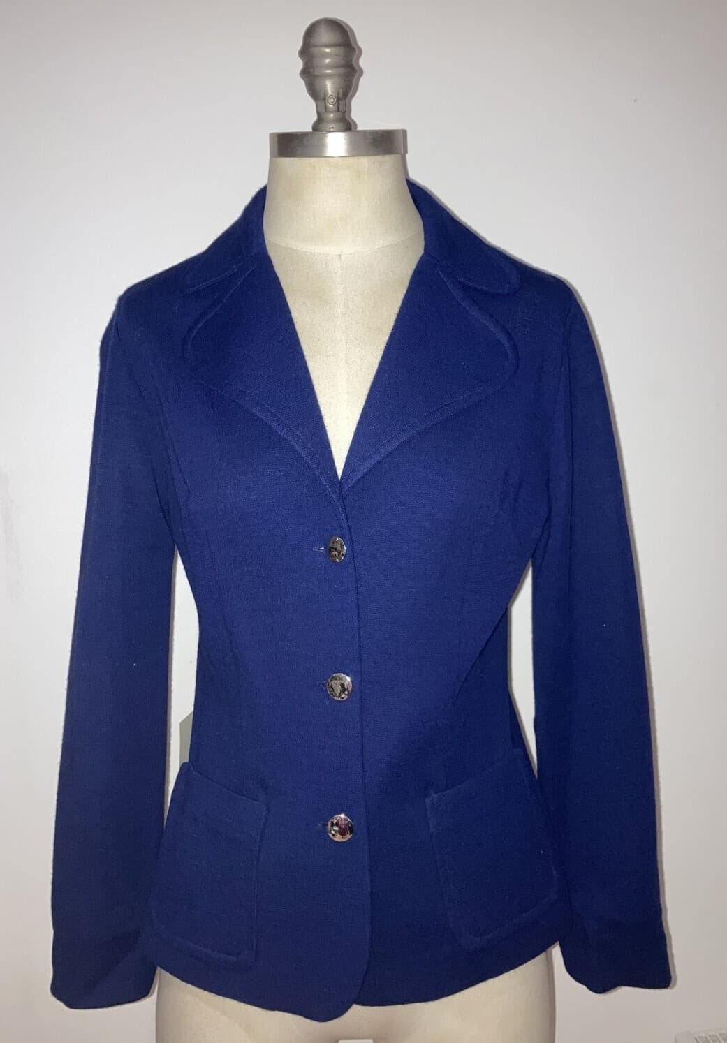 1970s Vintage Navy Jacket/Blazer, 36" Bust BNWT From Pussy Cat Boutique!