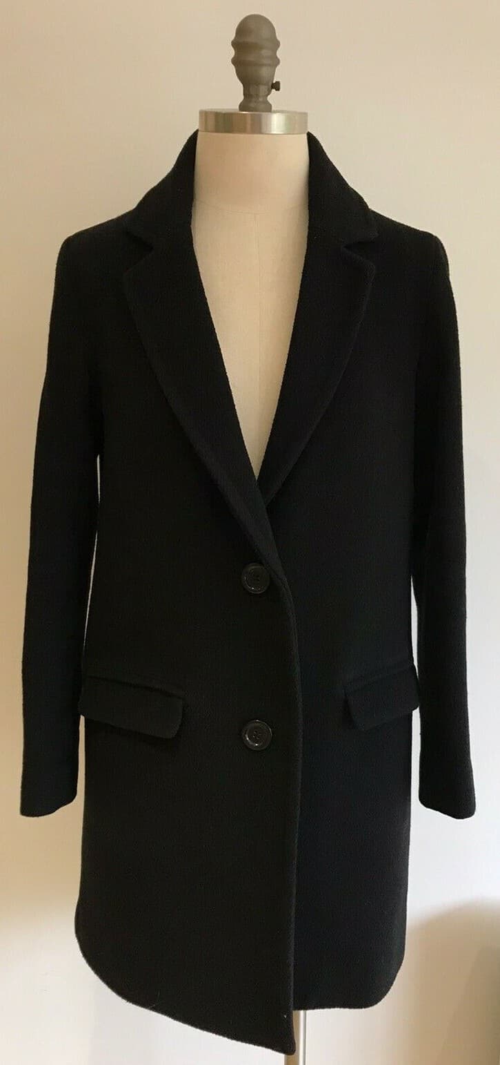 Lowrys Farm Vintage 80s Navy Blue Singe Breasted Short Coat, Size M