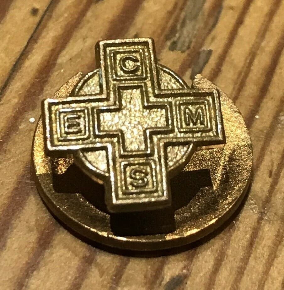 VINTAGE CHRISTIAN E C M S Badge By H W Miller Ltd Birmingham