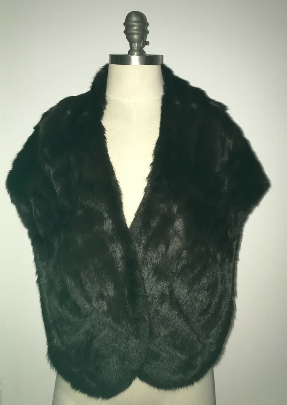 Vintage Genuine Fur Brown Stole/Shrug/Wrap