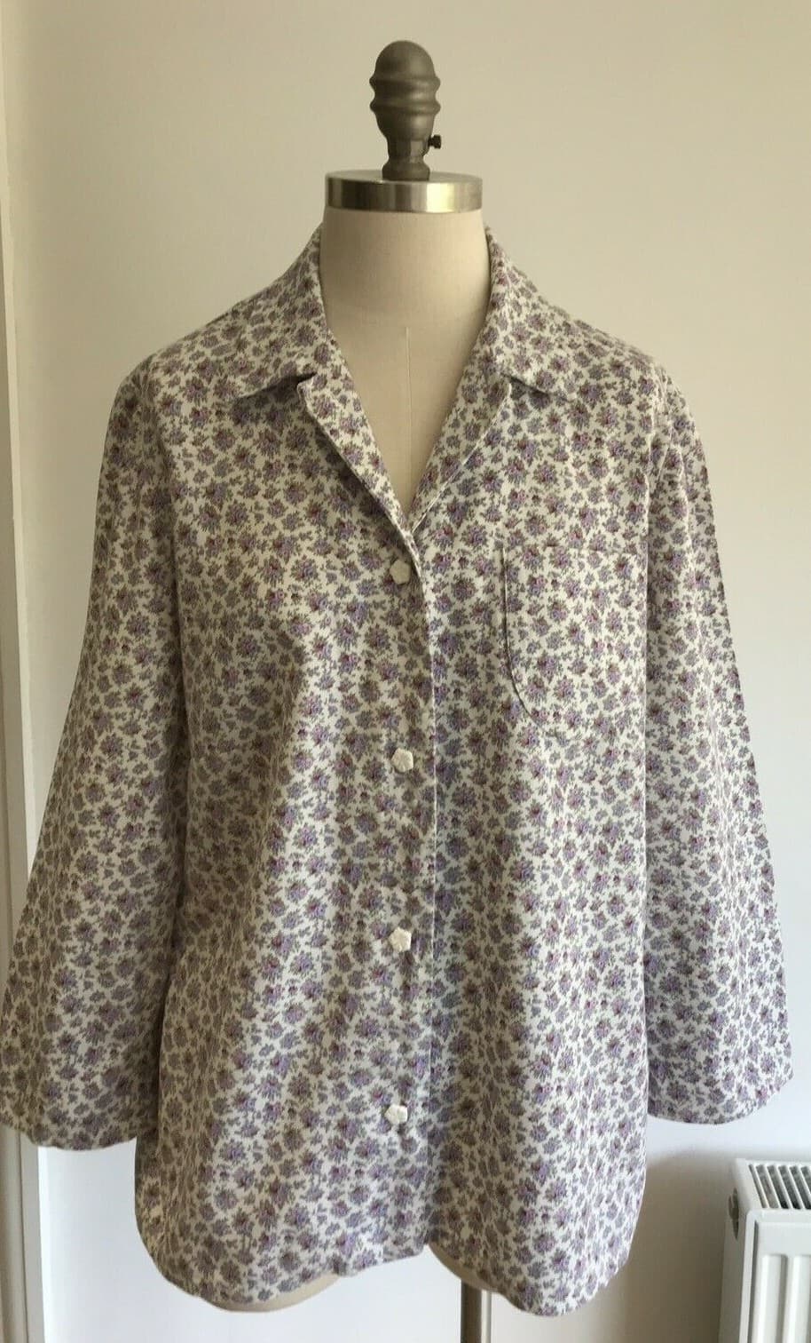 Vintage Theatre Costume Viyella Floral Posy Blouse armpit to armpit 22" approx