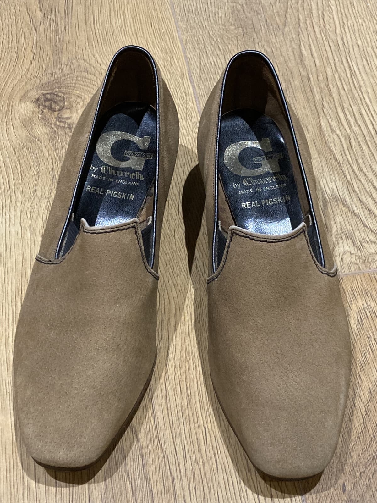 Vintage 1960s "Glovemocs Real Pigskin" Shoes by Church, Size 65 C (4.5 UK)