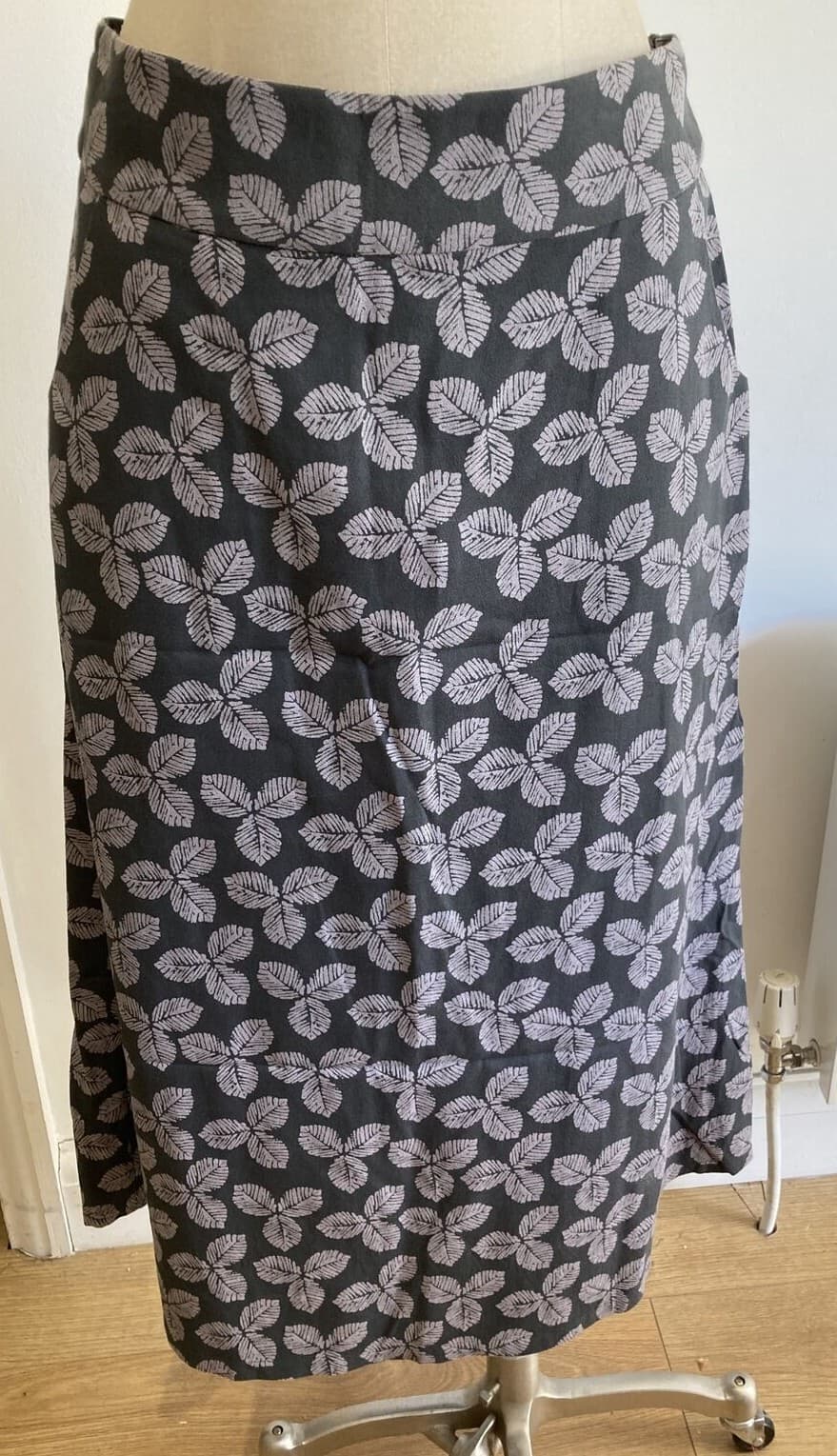 Seasalt Sophie Chadwick Leaf Print Cotton Crepe St Breward Skirt Size 10 UK BNWT