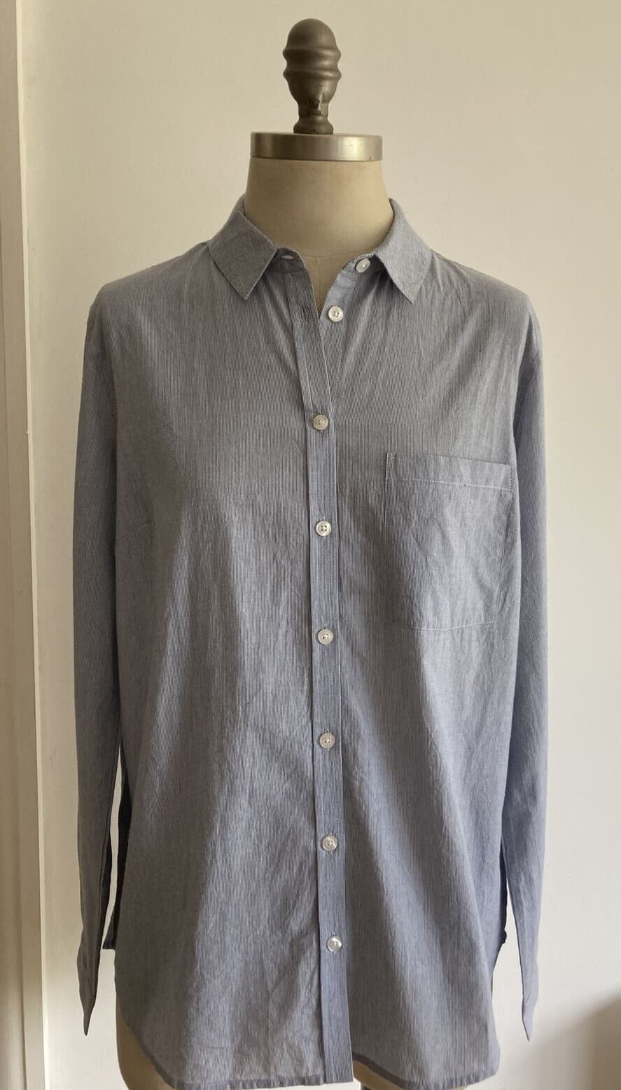 Seasalt "Germoe Shirt, Gwedna Pier" Size 10 UK,  Blue Cotton, BNWT