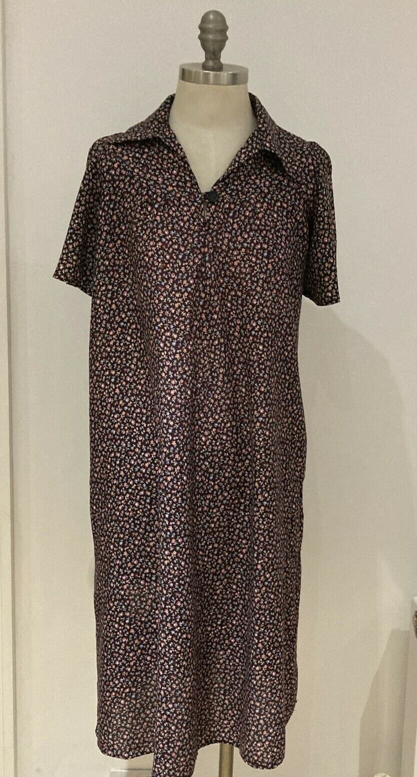 Vintage 1970s C  & A Ditsy Print Smock Dress, Size 36" Bust