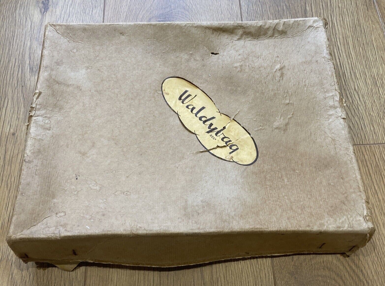 Waldybag Box & Well Used 1930s/40s Vintage Brown Top Handle Handbag Needing TLC