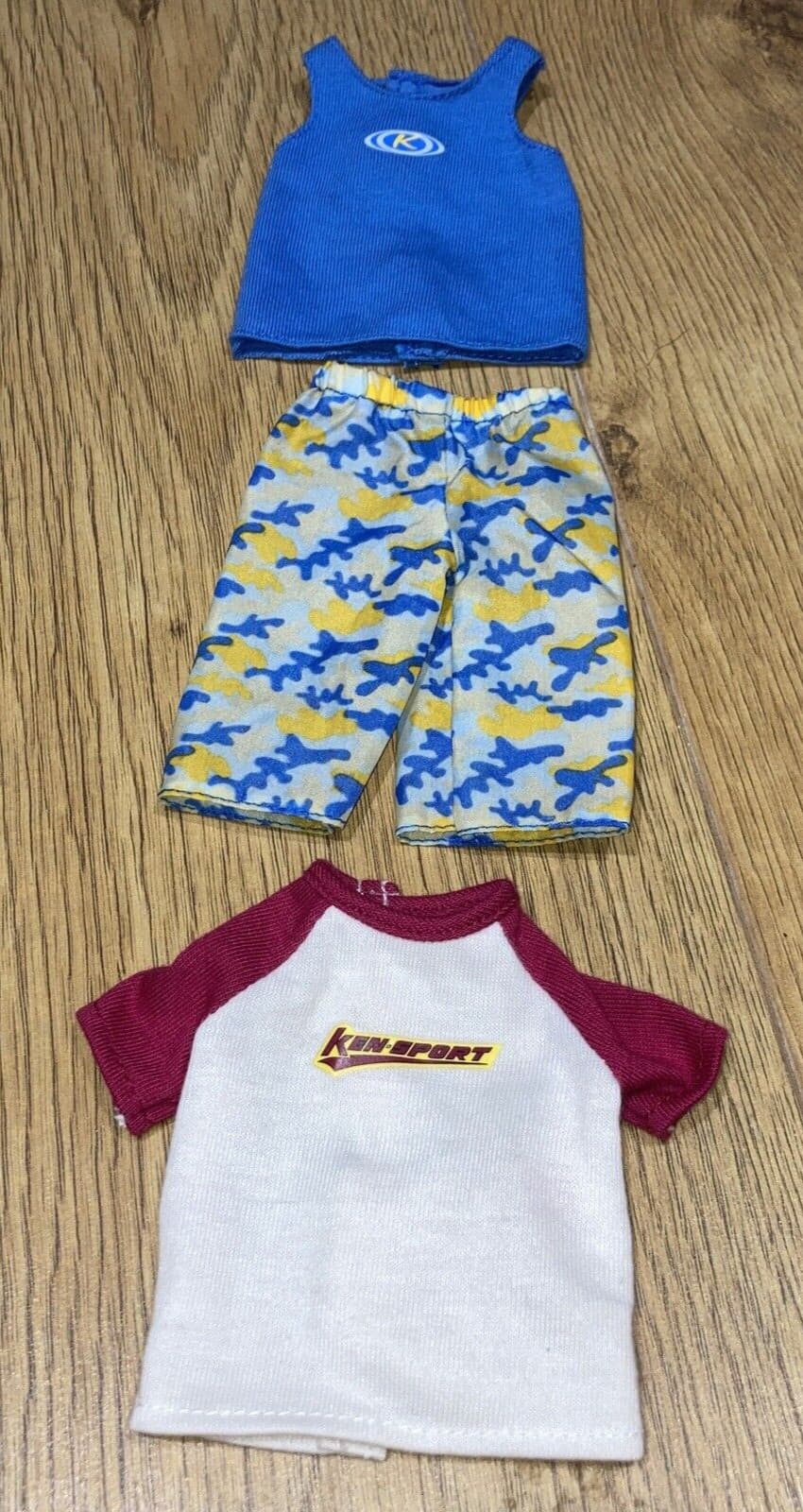 Vintage Mattel KEN Barbie Boyfriend Sports/Beachwear, Shorts & 2 X Tops