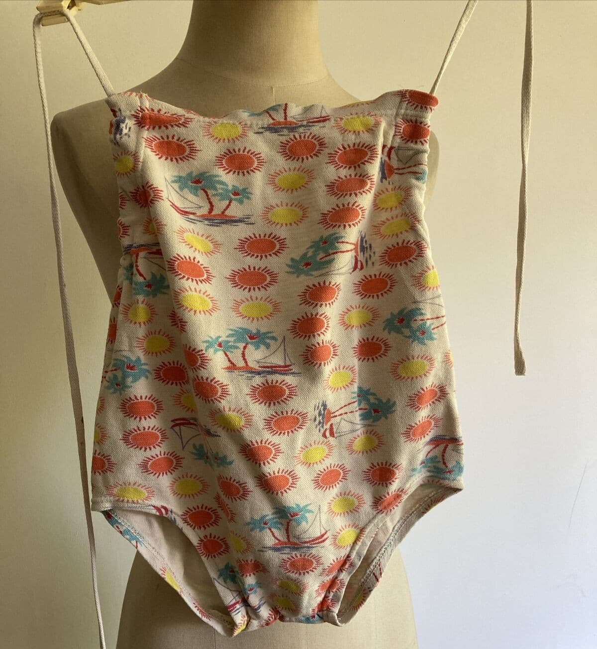 Rare Vintage 1960s Ladybird Cotton Swimming Costume Age 6-8 Years