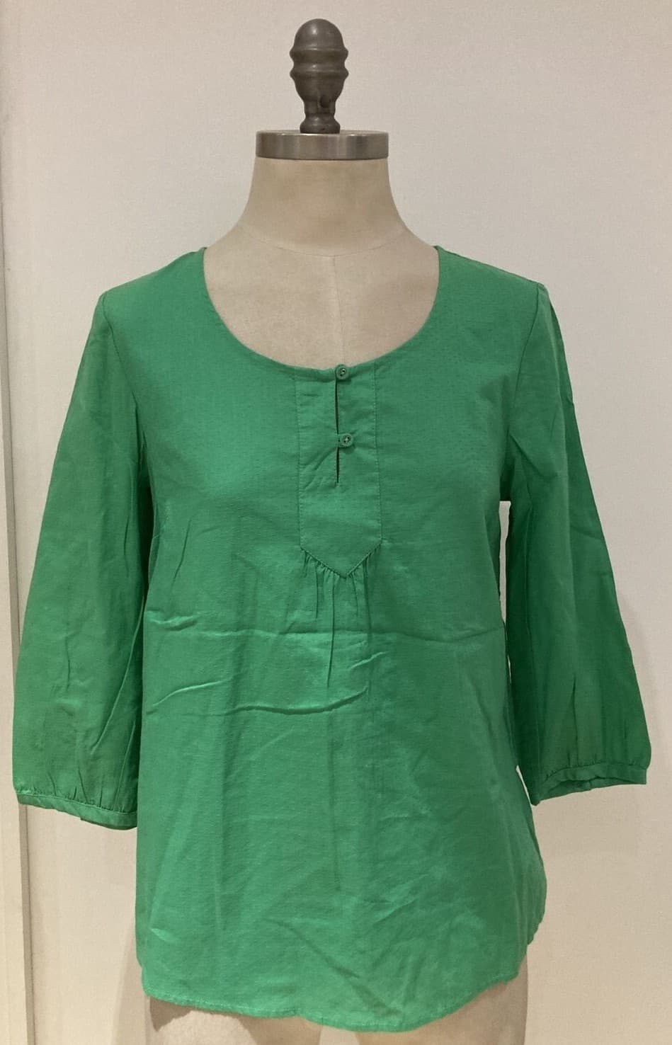 Seasalt "Ceramic"  Apple Green Cotton Top, Size 10 UK, BNWT