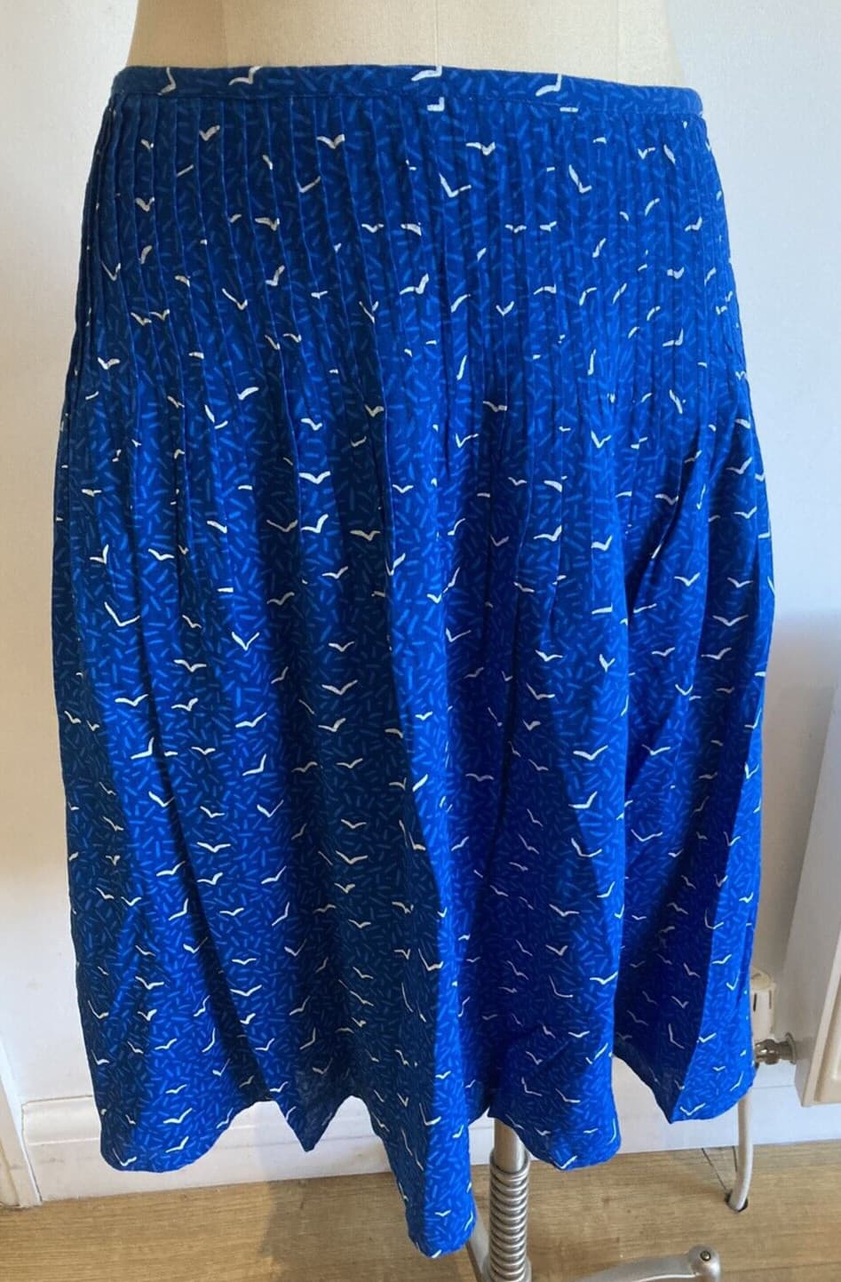 Seasalt Sophie Chadwick Bird Print Cotton Skirt, Size 10 UK, Fully Lined, BNWT