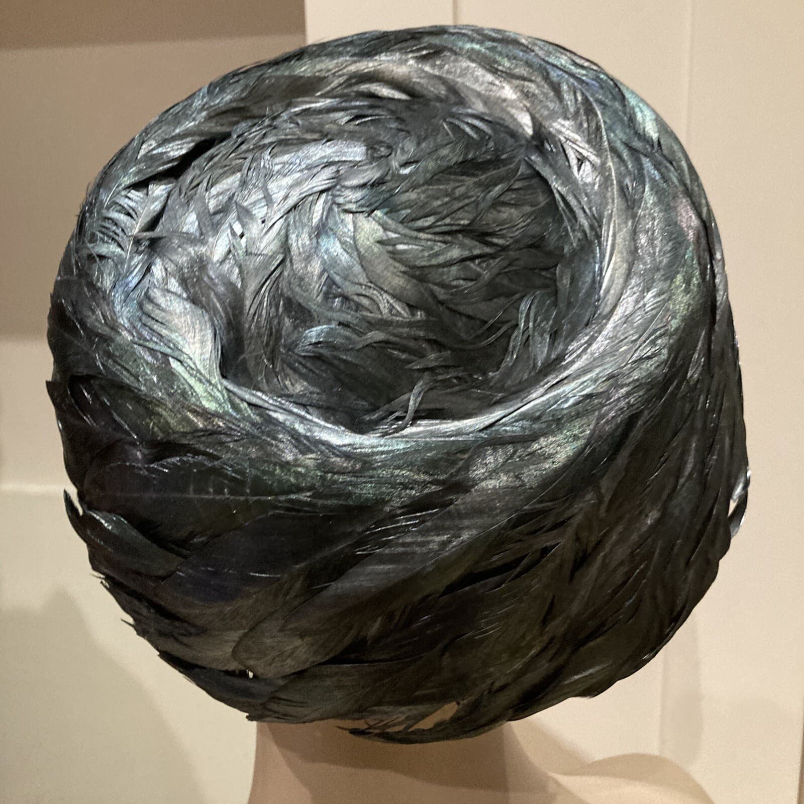 Vintage 1961 Steel Grey/Black Feather Hat